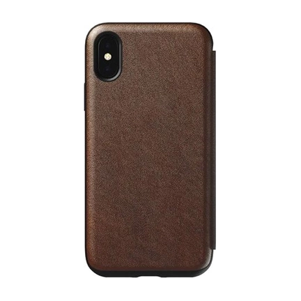 Nomad Tri-Folio Leath Rustic Brown (iPhone XS)