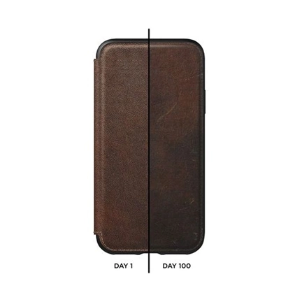 Nomad Tri-Folio Leath Rustic Brown (iPhone XS)