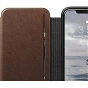 Nomad Tri-Folio Leath Rustic Brown (iPhone XS)