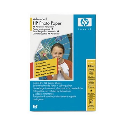 PHOTO PAPER HP ADVANCED GLOSSY 250G 10X15 BORDERLESS 25SH
