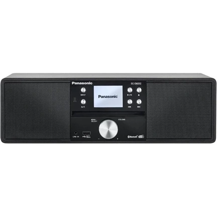 Panasonic SC-DM202 kompakt sztereó hangrendszer, benne CD-játszó, DAB+ / FM rádió és Bluetooth