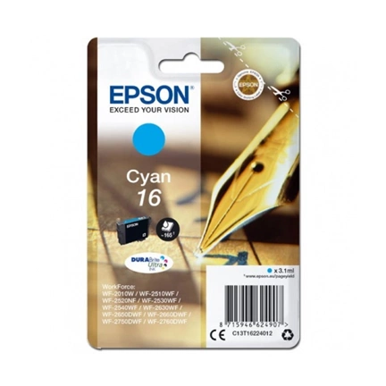 Patron Epson T1622 cyan DURABrite  | 3,1 ml | WF-2010/25x0