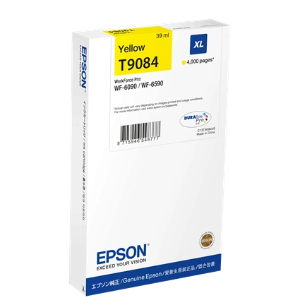 Patron Epson T9084XL Sárga (39ml, 4 000 oldal)