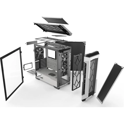 Phanteks Eclipse P600S Fehér edzett üveg hangszigetelt