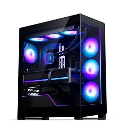 Phanteks NV5X számítógépház - E-ATX, edzett üveg, 4db S25 ARGB ventilátor, fekete
