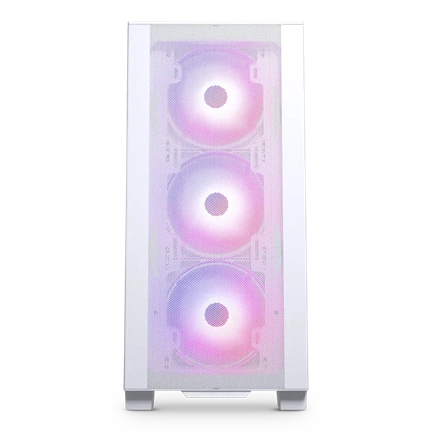 Phanteks XT Pro Ultra számítógépház - edzett üveg, 4db M25-140 D-RGB ventilátor, E-ATX, fehér