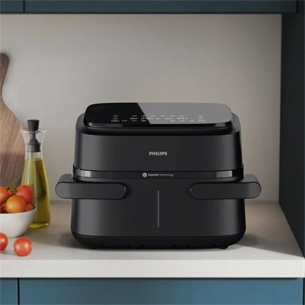 Philips Airfryer 1000 DualBasket NA150/00 forrólevegős sütő