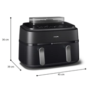 Philips Airfryer 5000 DualBasket NA550/00 forrólevegős sütő
