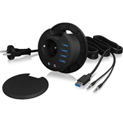 RAIDSONIC ICY BOX IB-HUB1430 4 Port USB 3.0 In-Desk Hub