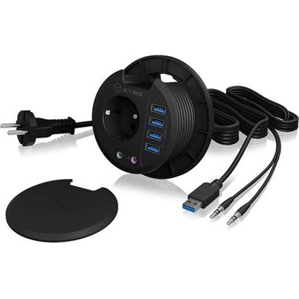 RAIDSONIC ICY BOX IB-HUB1430 4 Port USB 3.0 In-Desk Hub