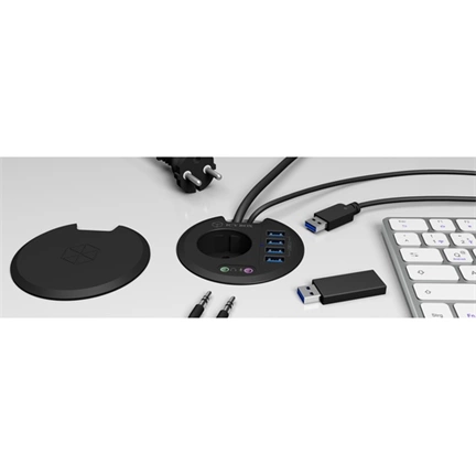 RAIDSONIC ICY BOX IB-HUB1430 4 Port USB 3.0 In-Desk Hub