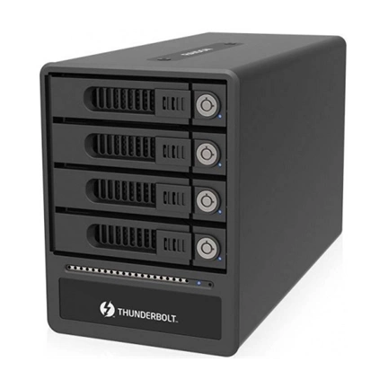 RAIDSONIC RAIDON GR4670-TB3 enclosure for 4x 2.5" / 3.5" drives with 2x Thunderbolt™ 3 host Black RAIDSONIC RAIDON GR4670-TB3 enclosure for 4x 2.5" / 3.5" drives with 2x Thunderbolt™ 3 host Black