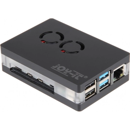 RASPBERRY Pi 4B Body Black Magnetic Built-In Dual Fan