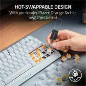 RAZER BlackWidow V4 75% - White edition - US