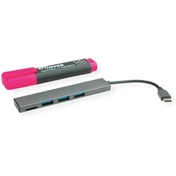 ROLINE Adapter USB 3.2 Type-C - 3x USB, 1x Card