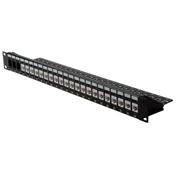 ROLINE Cat.6 19" Keystone Patch Panel, 24 Ports, UTP black