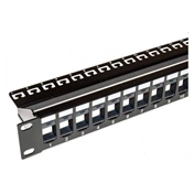 ROLINE Cat.6 19" Keystone Patch Panel, 24 Ports, UTP black