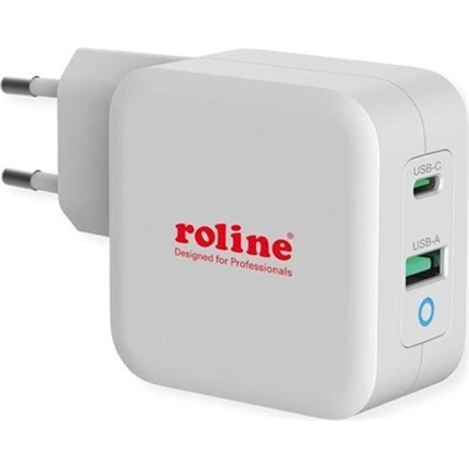 ROLINE fali töltő USB Type-A+C 65W