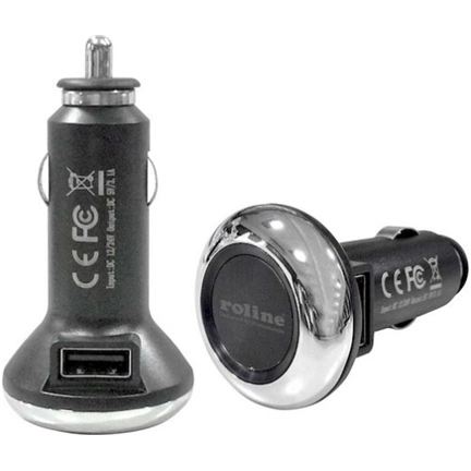 ROLINE usb autós töltő 2 portos LED max 3,1A