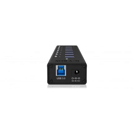 RaidSonic ICY BOX USB3.0 Hub 7 port fekete