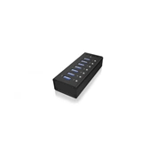 RaidSonic ICY BOX USB3.0 Hub 7 port fekete