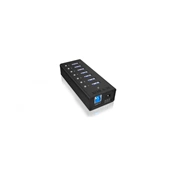 RaidSonic ICY BOX USB3.0 Hub 7 port fekete