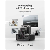 Raidsonic Icy Box Club Case 2925 - 4 rekeszes ház 2 db M.2 NVMe és 2 db 2,5"/3,5" HDD/SSD számára