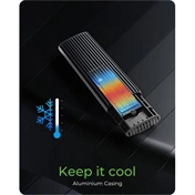 Raidsonic Icy Box IB-1808MCT-CU31 M.2 NVMe & SATA SSD ház USB Type-C csatlakozással