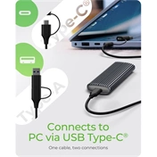 Raidsonic Icy Box IB-1808MCT-CU31 M.2 NVMe & SATA SSD ház USB Type-C csatlakozással