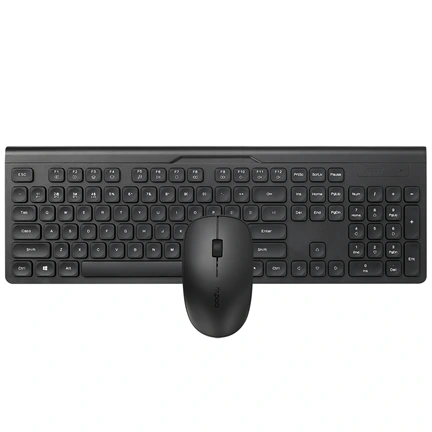 Rapoo 8065M billentyűzet + egér - vezeték nélküli, Bluetooth (4.0+5.0) + 2,4GHz, fekete