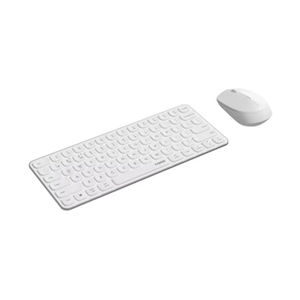 Rapoo 9010M billentűzet + egér - vezeték nélküli, Bluetooth (4.0+5.0) + 2,4GHz, fehér
