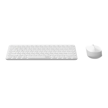 Rapoo 9010M billentűzet + egér - vezeték nélküli, Bluetooth (4.0+5.0) + 2,4GHz, fehér