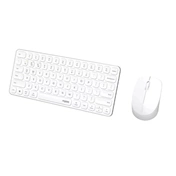 Rapoo 9010M billentűzet + egér - vezeték nélküli, Bluetooth (4.0+5.0) + 2,4GHz, fehér