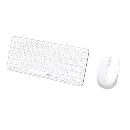Rapoo 9010M billentűzet + egér - vezeték nélküli, Bluetooth (4.0+5.0) + 2,4GHz, fehér