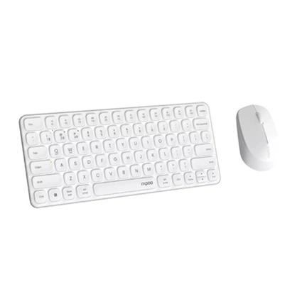 Rapoo 9010M billentűzet + egér - vezeték nélküli, Bluetooth (4.0+5.0) + 2,4GHz, fehér