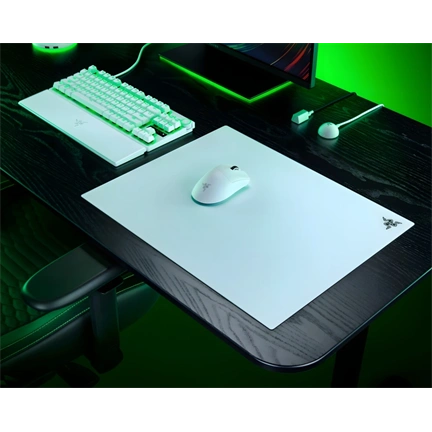 Razer Atlas Pro ultravékony prémium edzett üveg gaming egérpad - 500 x 400 x 1,9 mm, fehér