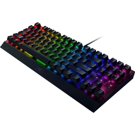 Razer BlackWidow V3 Tenkeyless billentyűzet - kompakt, Chroma RGB, mechanikus, green switch, UK, fekete