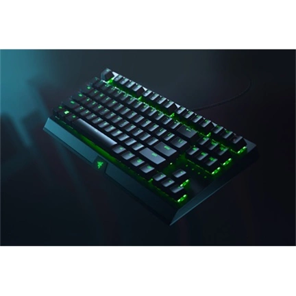 Razer BlackWidow V3 Tenkeyless billentyűzet - kompakt, Chroma RGB, mechanikus, green switch, UK, fekete