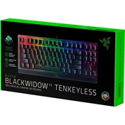Razer BlackWidow V3 Tenkeyless billentyűzet - kompakt, Chroma RGB, mechanikus, green switch, UK, fekete