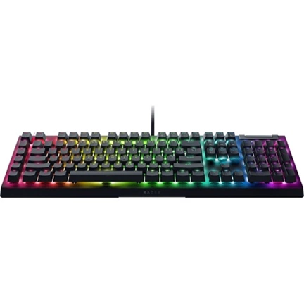 Razer BlackWidow V4 X billentyűzet - Chroma RGB, mechanikus, green switch, angol (UK) kiosztás, fekete