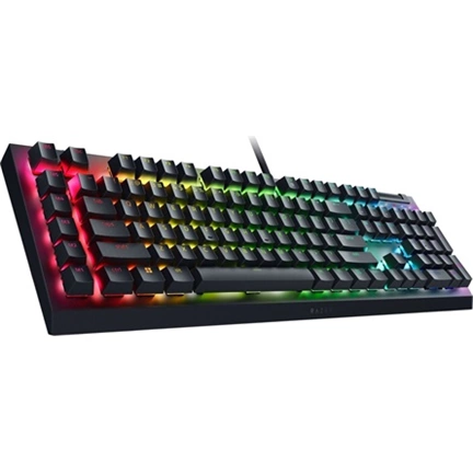 Razer BlackWidow V4 X billentyűzet - Chroma RGB, mechanikus, green switch, angol (UK) kiosztás, fekete