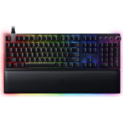 Razer Huntsman V2 billentyűzet - Chroma RGB, mechanikus, analóg kapcsolók, UK, fekete