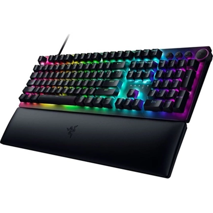 Razer Huntsman V2 billentyűzet - Chroma RGB, mechanikus, linear (red) kapcsolók / UK / fekete