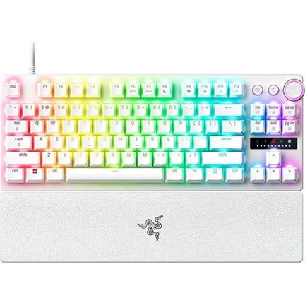 Razer Huntsman V3 Pro TKL billentyűzet - esporthoz tervezett, analóg optikai kapcsolók, US, fehér Razer Huntsman V3 Pro TKL billentyűzet - esporthoz tervezett, analóg optikai kapcsolók, US, fehér