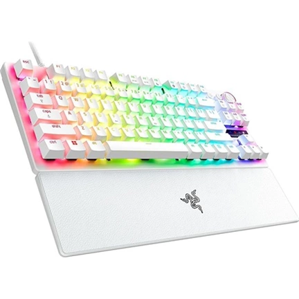 Razer Huntsman V3 Pro TKL billentyűzet - esporthoz tervezett, analóg optikai kapcsolók, US, fehér Razer Huntsman V3 Pro TKL billentyűzet - esporthoz tervezett, analóg optikai kapcsolók, US, fehér