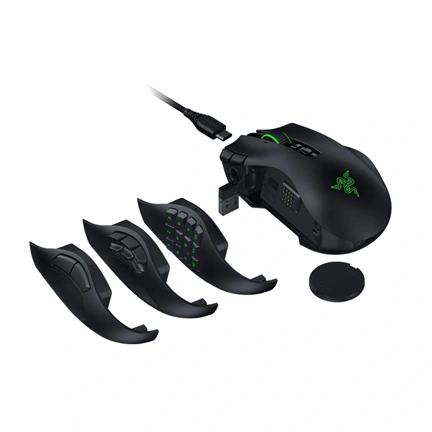 Razer Naga V3 Pro - MMO gaming egér, 12/6/2 gombos oldalpanelek, 50K DPI, fekete