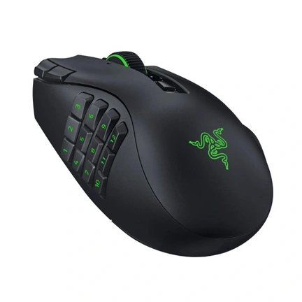 Razer Naga V3 Pro - MMO gaming egér, 12/6/2 gombos oldalpanelek, 50K DPI, fekete