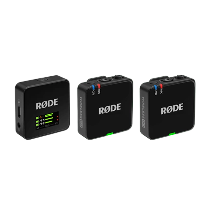 Rode Wireless GO GEN3 kompakt két csatornás digitális vezeték nélküli mikrofon rendszer adóba épített mikrofonnal, black Rode Wireless GO GEN3 kompakt két csatornás digitális vezeték nélküli mikrofon rendszer adóba épített mikrofonnal, black