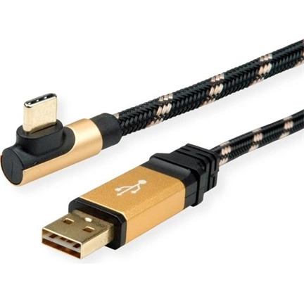 Roline Adapter USB-C - USB 2.0 0,8m Gold-Black