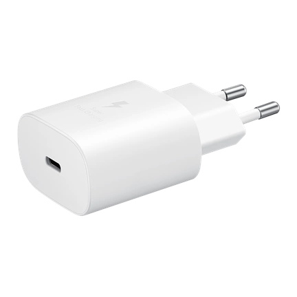 SAMSUNG 25W-os hálózati töltőfej - bulk - fehér